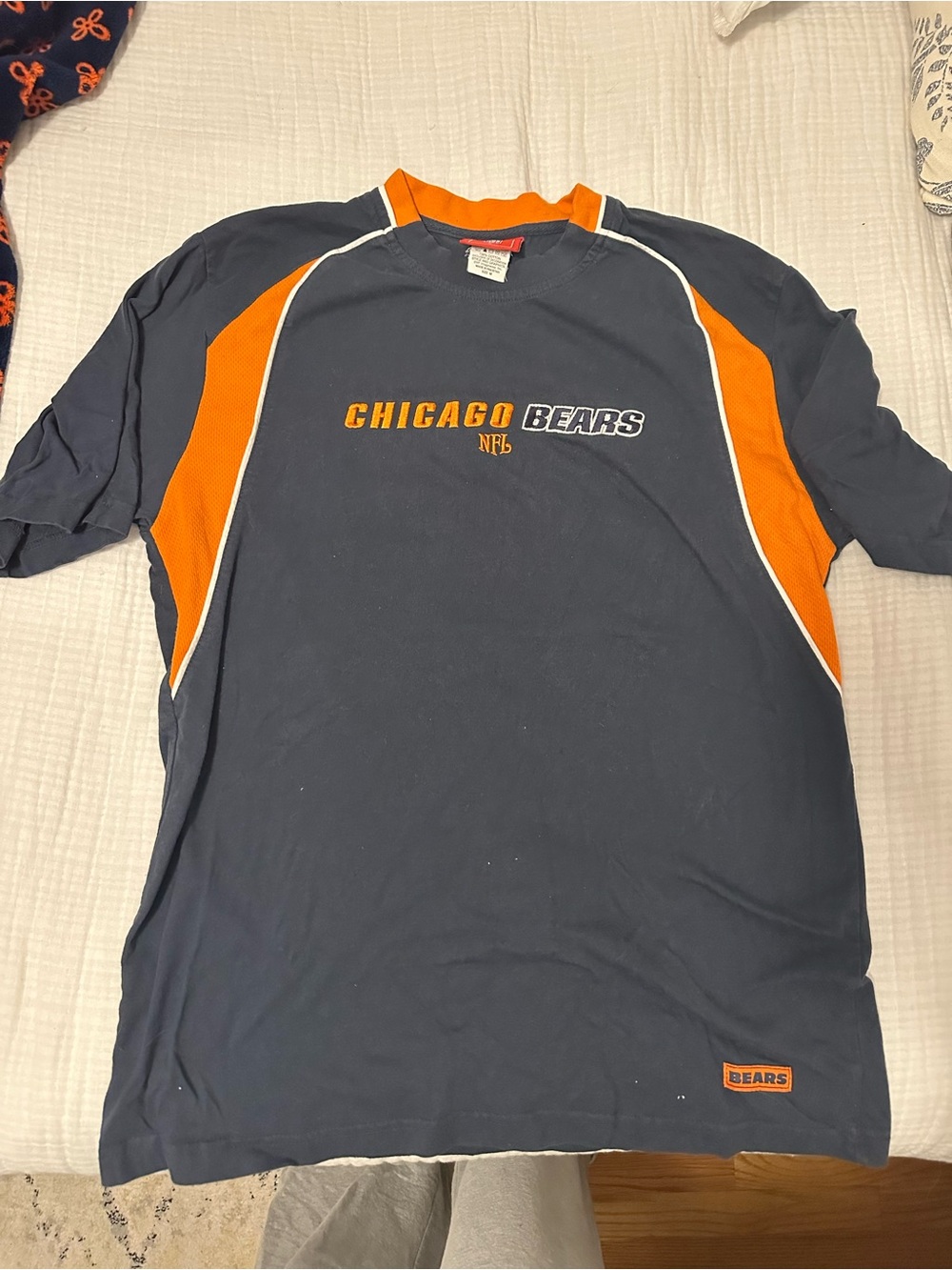 NFL Chicago Bears Navy and Orange Men's Jersey